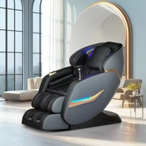 Luxury Royal 4D Zero Gravity Full Body Massager Shiatsu Stretching Thai Massage Chair PU Leather Portable Foldable