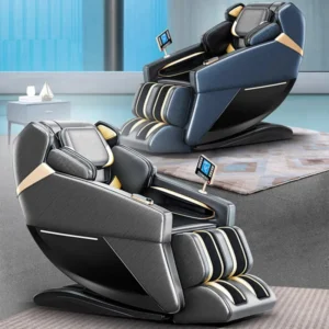 Luxury SL Track Shiatsu Grey Foot SPA Full Body Seat Zero Gravity Space Capsule Massage Chair