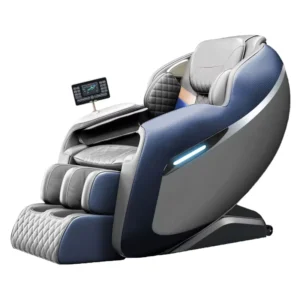 Luxury Shiatsu Air Compression Smart AI Full Body Zero Gravity Leather Massage Chair Heat Waist Neck Foot Support for