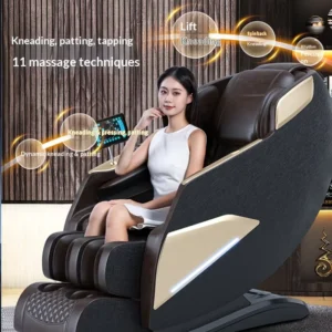 Luxury Shiatsu Neck Massage Chair with Airbag Zero Gravity Voice Control Fully Automatic Musical Function for Home Use