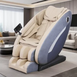 Luxury Smart 3D Zero Gravity Full Body PU Leather Massage Chair with Leisure and Rolling Features