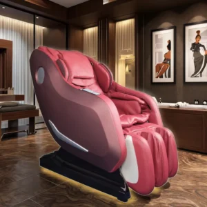 Luxury Type Coin Operated Zero Gravity 4D Mechanism SL Track Full Body Air Pressure Massage Pink Commercial Massage Chair