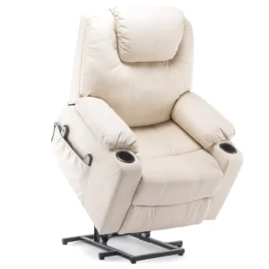 Luxury Widen Electric Massage Chair with Heating Function Ergonomic Power Lift Recliner Leisure Sofa Home Salon Lounge Armchair