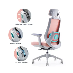 Luxury Wire Control Heating Lumbar Support 250 Pounds Electric Rotate Ergonomic Zero Gravity Office Massage Chair