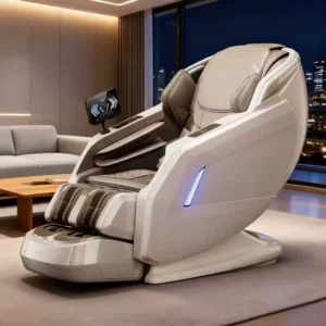 Luxury Zero Gravity 4D Massage Chair Full Body Airbag PU Leather Decompress Function Music Buttocks Roller Smart Large Screen