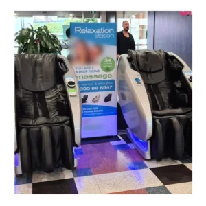 Mall Bill Coin Operated Vending Zero Gravity 3D 4D Commercial Massage Chair with Full Body Airbags Massage