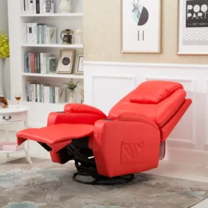 Manual Reclining Sofa Adjustable Leisure Lounge Sofa Swivel Rocker Chair for Waiting Living Room Bedroom Apartment Hotel Office