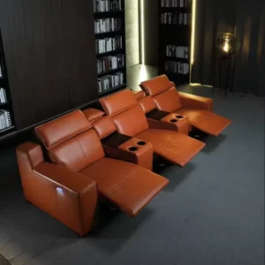 Massage Chair Electric Genuine Leather Cinema Room Sofa Theatre Seating Recliner Living Room Sofa