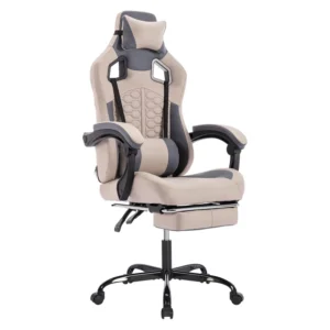 Massage Ergonomic PC Gaming Chair With Footrest Headrest Lumbar Support Quick Ship MOQ 1 Unit