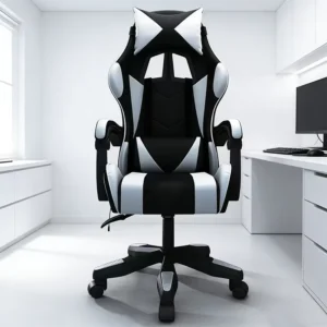 Massage Gaming Chair Reclining Swivel Computer Desk Chair Ergonomic Office Chair for Home Dorm Internet Cafe
