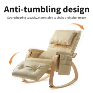 Massage Recliner Chair Rocking Chair Living Room Furniture Luxury Wooden Relaxer Massager Rocking Chair