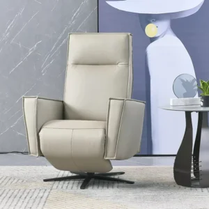 Massage Single relaxing polyurethane leather lounge chair Armchair Accent chair Electric leather recliner chair
