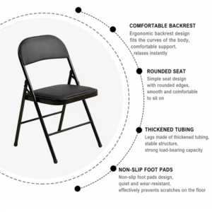 Metal Folding Chair Simple Backrest Chair for Home Portable Dining Chair Training Chair Office Computer Chair and Stool