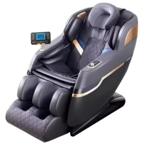 Modern 3D Full Body Leather Massage Chair 8 Roller Technology Smart Therapy Vibrating Seat Neck Foot Gravity Air Pressure