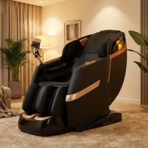 Modern 4D Smart Massage Chair Zero Gravity Full Body Air Pressure Plug In Bluetooth Music High Quality PU Leather