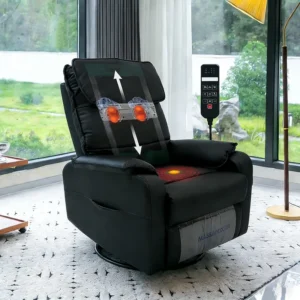 Modern Design Electric Recliner Sofa Genuine Leather Living Room Massage Chair with Metal Frame