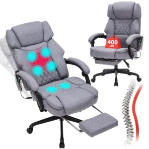 Modern Design Heavy Duty Office Chair High Back Comfort Ergonomic Fabric Chair Massage for Fat People Big Size Massage Chair