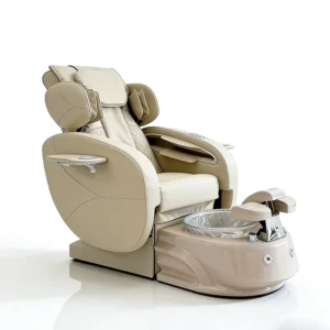 Modern Electric Massage Foot Spa Pedicure Chair Luxury Tilting Nail Salon Equipment Pedicure Chair with Glass Bowl