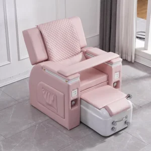 Modern Electric Massage Pink Foot Spa Manicure Chair Pedicure Chair of Nail With Led Lighting