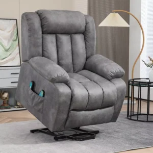 Modern Electric PU Leather Lift Recliner Chair with Massage and Remote Control for Elderly Living Room Use