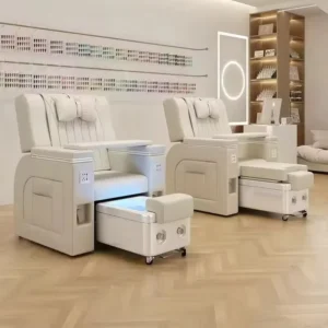 Modern Elegant Pedicure Chair with Electric Massage Professional Pedicure Chair with Rolling Foot Spa