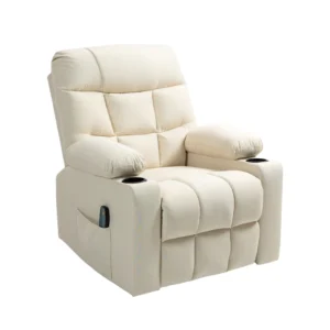 Modern Ergonomic Heat Massage Lounge Chair Charge Capabilities Electric Rocking Function Fabric Living Room Use