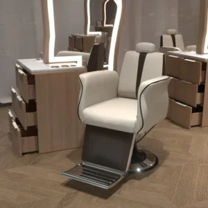 Modern European style Handcrafted Leather Reclining Hair Salon Chair