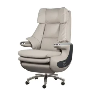 Modern Executive High back Office Chair 360° Rotating Genuine Leather Seat Reclining Massage Chair