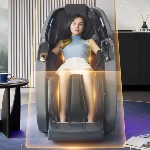Modern Foldable Portable Full Body Luxury Zero Gravity 4D ABS+PU Leather Intelligent Voice Control Massage Chair