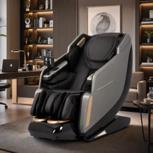 Modern Full Body PU Leather Electric Massager Chair 3D Zero Gravity Intelligent Voice Control Hot Compress Luxurious Massage