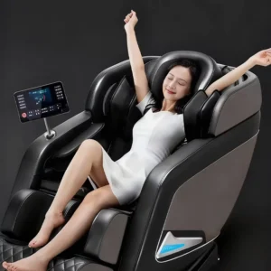 Modern Leather Luxury Smart Full Body Massage Chair 3D Zero Gravity Design Reclining Timing Control Neck & Waist Foot