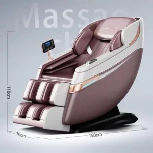 Modern Leather Shiatsu Massage Chair with Zero Gravity Feature 2 Year Warranty for Waist Neck & Back