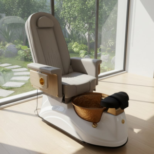 Modern Luxury PU Leather Electric Chair for Nail Pedicure Salon