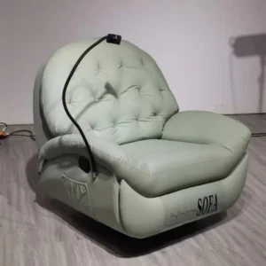 Modern Luxury Single Recliner Chair 360 Swivel Electric Extendable Lay Flat Lazy Sofa Massage USB Wood Metal Legs Remote Control