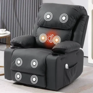Modern Multifunctional 8 Point Massage Heated Lazy Sofa Swivel Chair