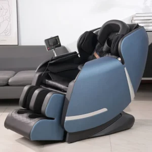 Modern Portable 4D Full Body Shiatsu Leather Massage Chair ZeroGravity Foldable Recliner with 3D Technology and Musical Function