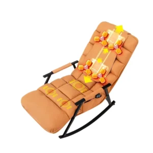 Modern Simple Adjustable Back Tumbler Arm Recliner Massage Rocking Chair Foldable and Portable for Bedroom or Living Room