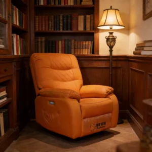Modern Simple Single Person Leather Electric Sofa Set Metal Remote Control Adjustable Ergonomic Design Massage Feature Hotel