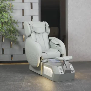 Modern Spa Nail Salon Foot Pedicure Chair With Reclining Seat Luxury Shiatsu Massage Coffee Table Board 7 Color Ambient Lights