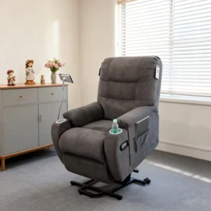 Modern Style Electric Medical Lift Riser Recliner Chair for Elderly Air Massage Cup Holder Wood Furniture Living Room Furniture