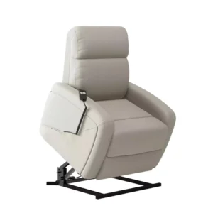 Modern Style Single Electric Lift Recliner Chair Remote Control for Elderly Glider Massage Feature Metal Frame Fabric
