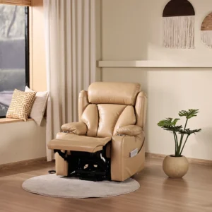 Modern Upholstered Recliner Chair with Soft Massage Elderly Products