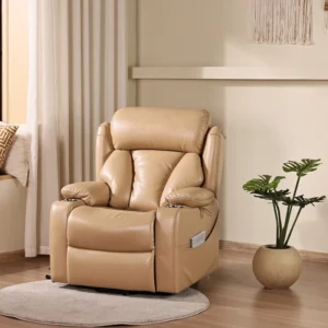 Modern Upholstered Recliner Chair with Stylish Massage Features