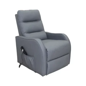 Modern Wingback Sofa PU Massage Relax Chair with Remote Control and 8 Programs Reclining and Footrest