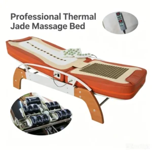 Multi Functional Electric Thermal Jade Massage Bed with Handheld Projectors and Adjustable Backrest Lifting System