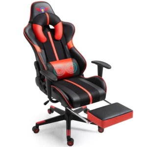 Multi function E Sports Racing Gaming Chair With Footrest and Massage