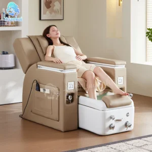 Multifunction Luxury Nail Salon Manicure Chair Foot Spa Bath Lay Down Adjustable Recline Electric Massage Pedicure Chair