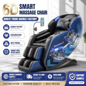 Multifunctional Automatic Robotic 5D Zero Gravity Luxury Stretch Dual Core SL Track Massage Chair