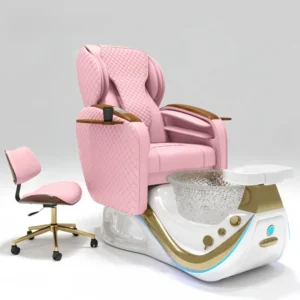 Multifunctional Electric Massage Beauty Foot SPA Nail Salon Eyelash Massage Chair with Colorful Light Pedicure Chair