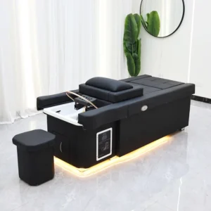 Multifunctional Modern Salon Furniture Hotel Spa Beds Reclining Chairs Ceramic Basin Comfortable Adjustable